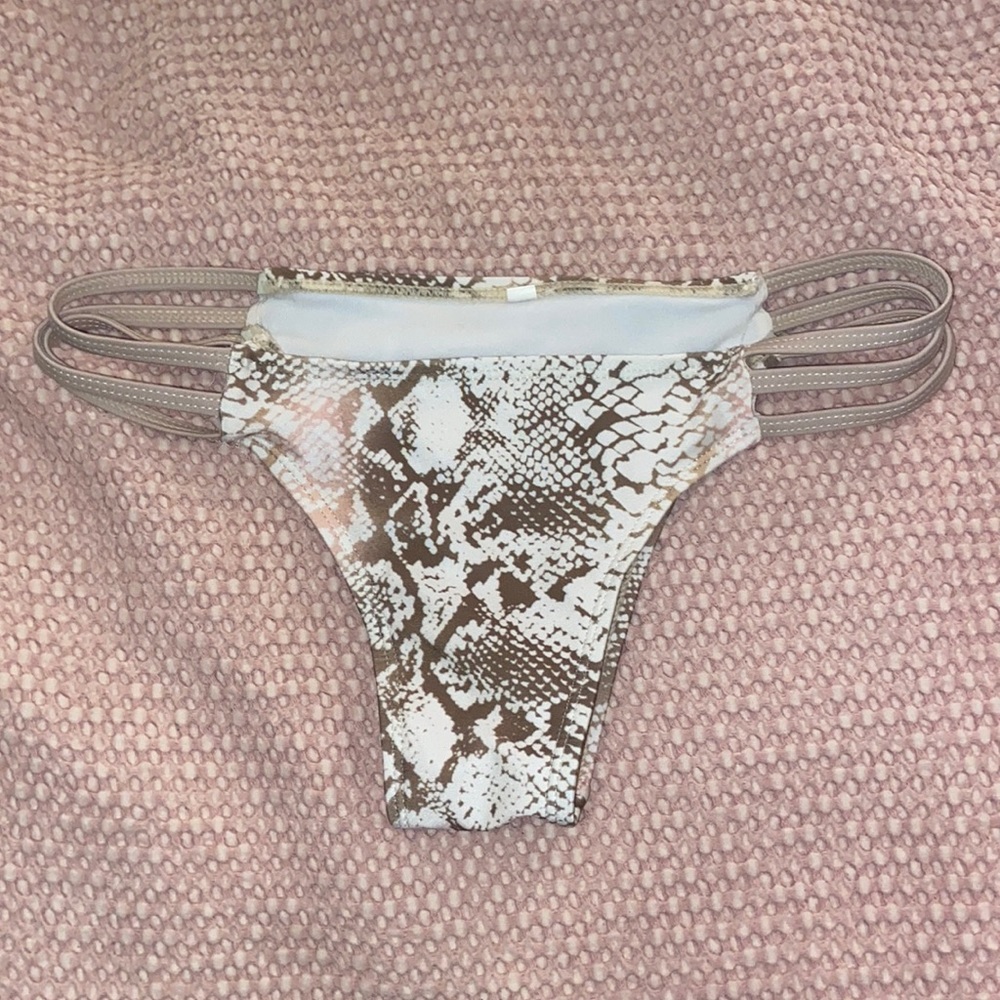 Cheeky Snake Print Bikini Bottoms